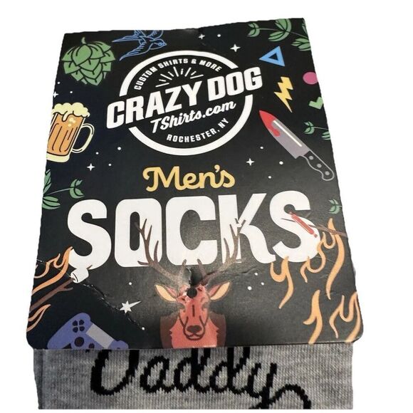 New Men's “Leveled Up To Daddy” Socks Video Game Xbox Novelty Graphic Fast Ship - Picture 3 of 7